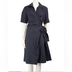 MaxMara Navy Wrap Dress